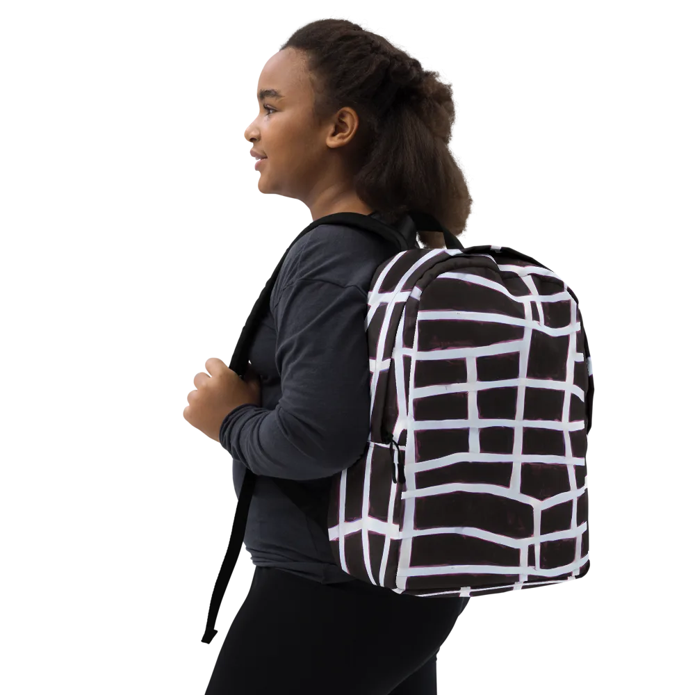 Velvet Grid on Minimalist Backpack — Right Front