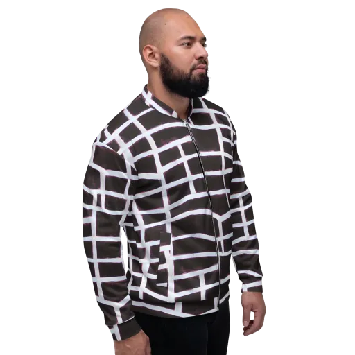 Velvet Grid on a Bomber Jacket