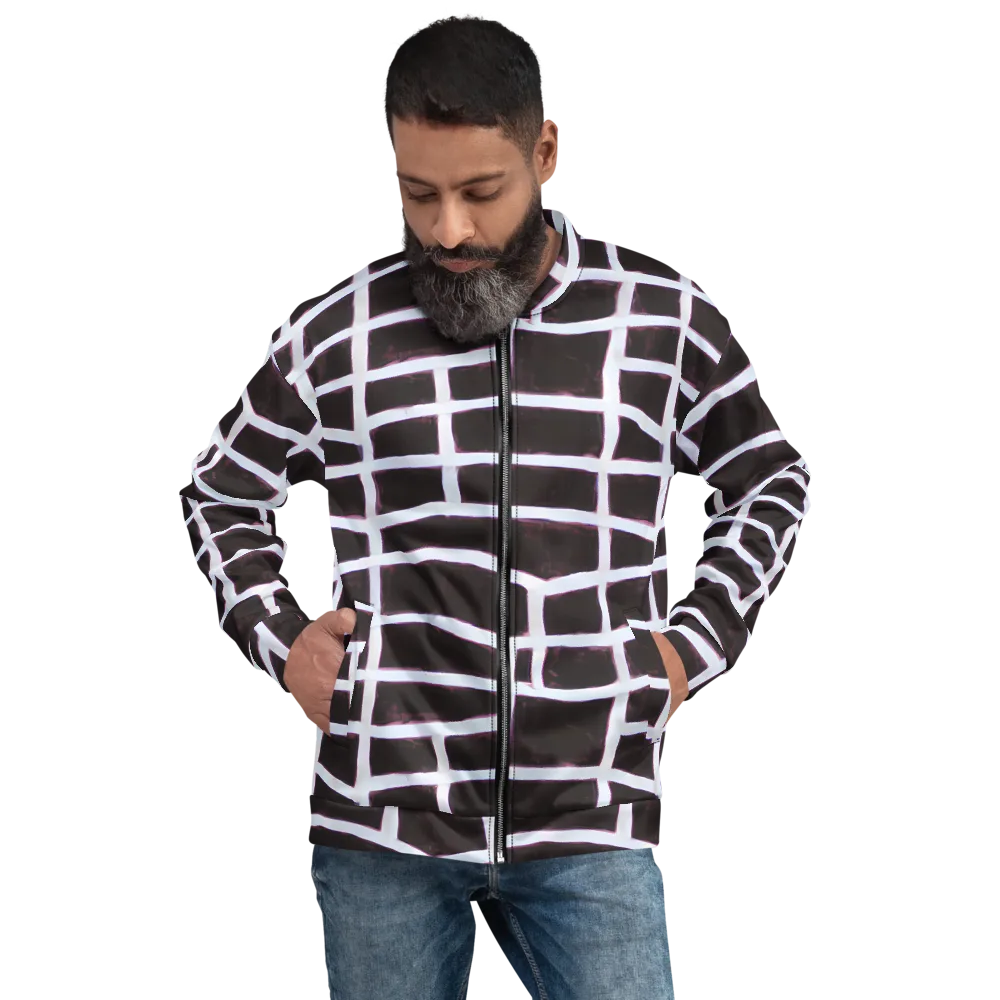 Velvet Grid on Bomber Jacket — Front