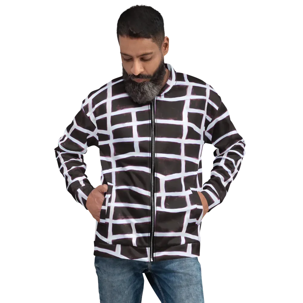 Velvet Grid on Bomber Jacket — Front