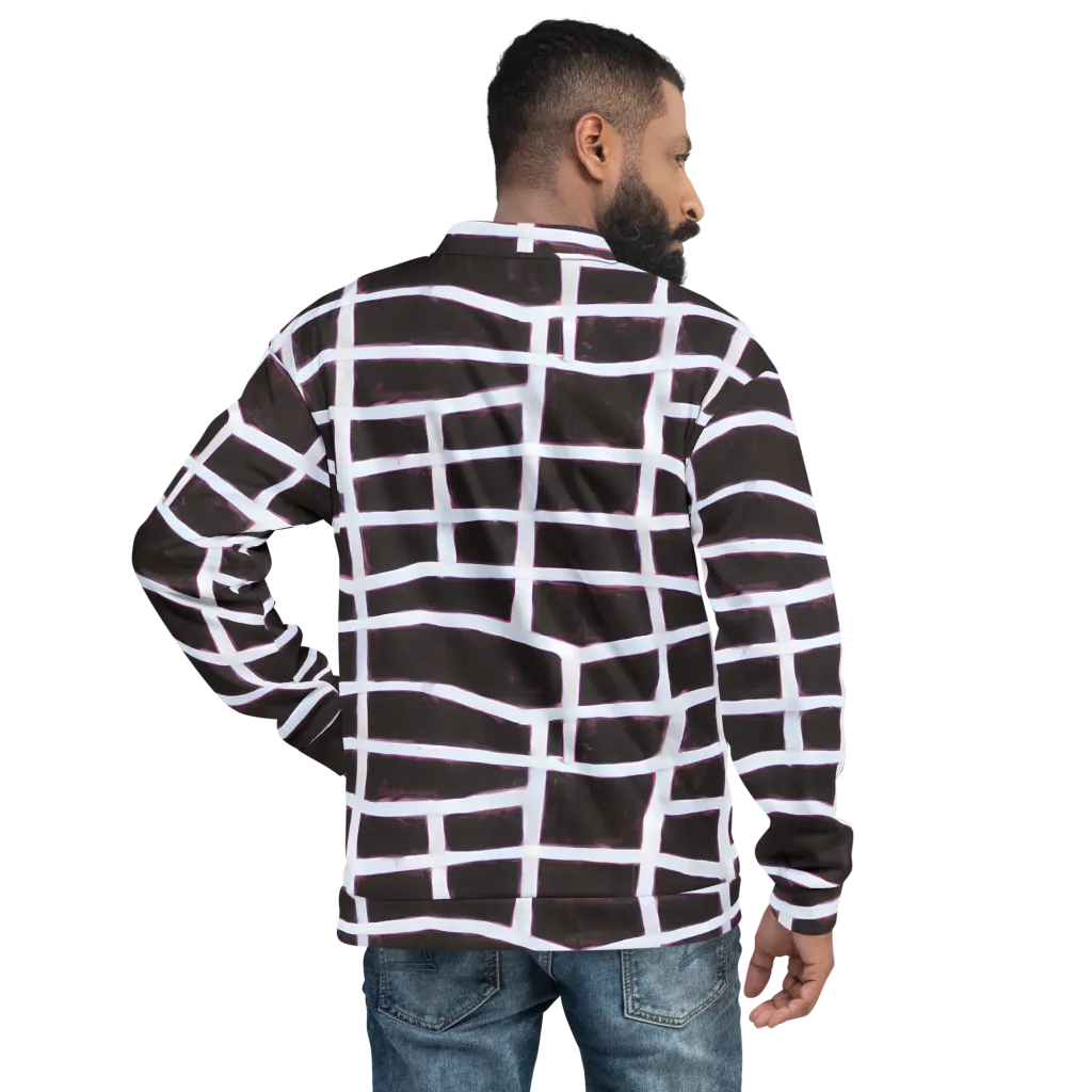 Velvet Grid on Bomber Jacket — Back