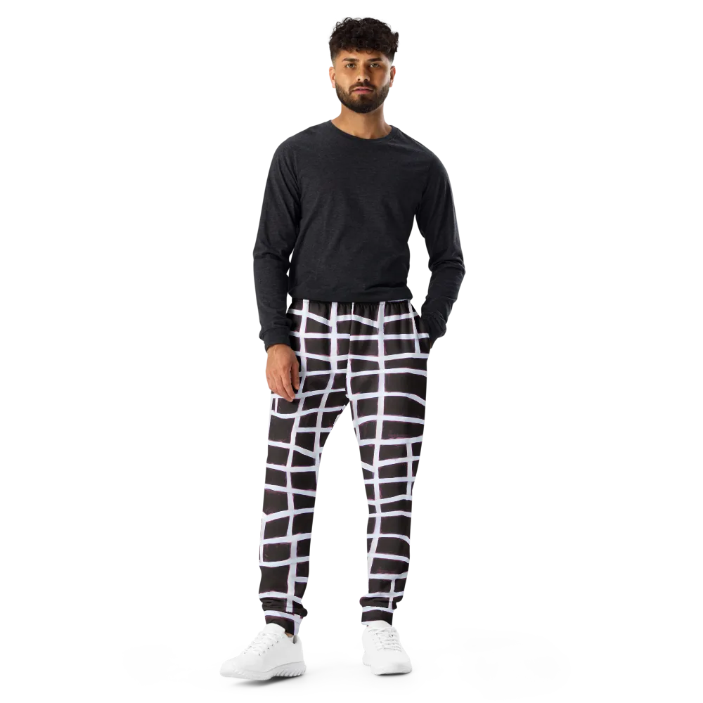 Velvet Grid on Men's Joggers — Front