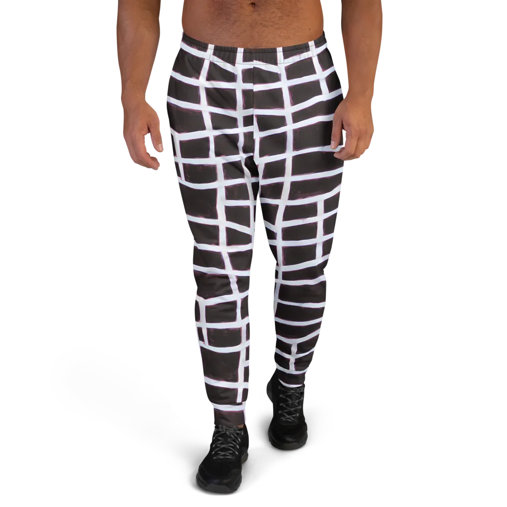 Velvet Grid on Men's Joggers — Front