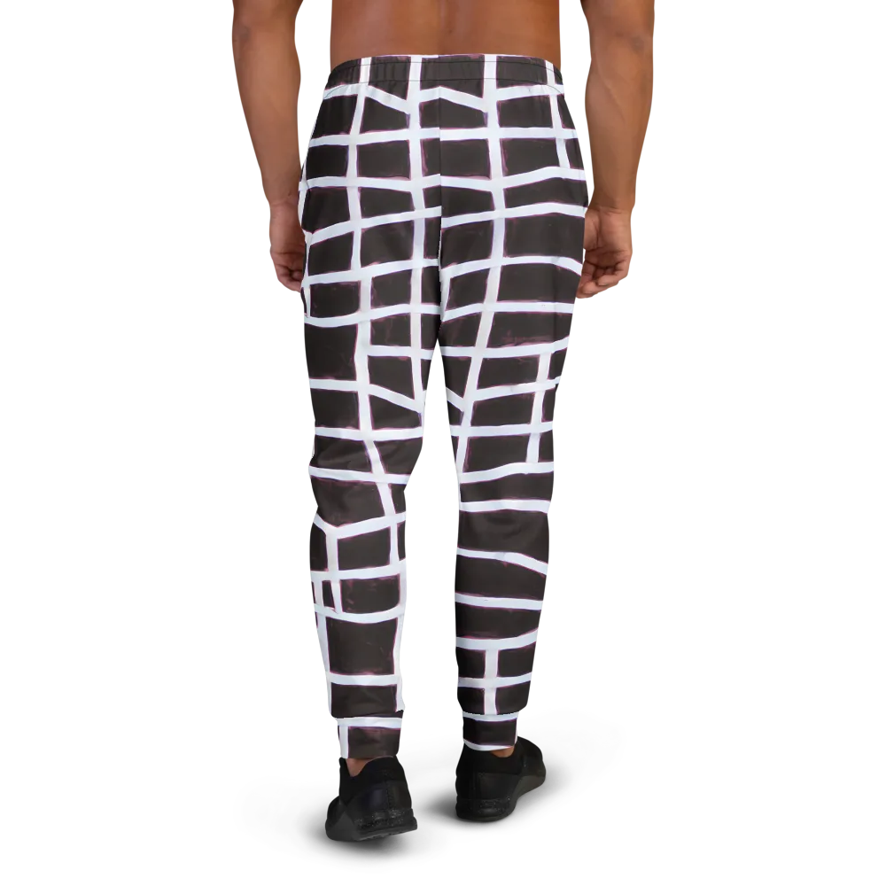 Velvet Grid on Men's Joggers — Back