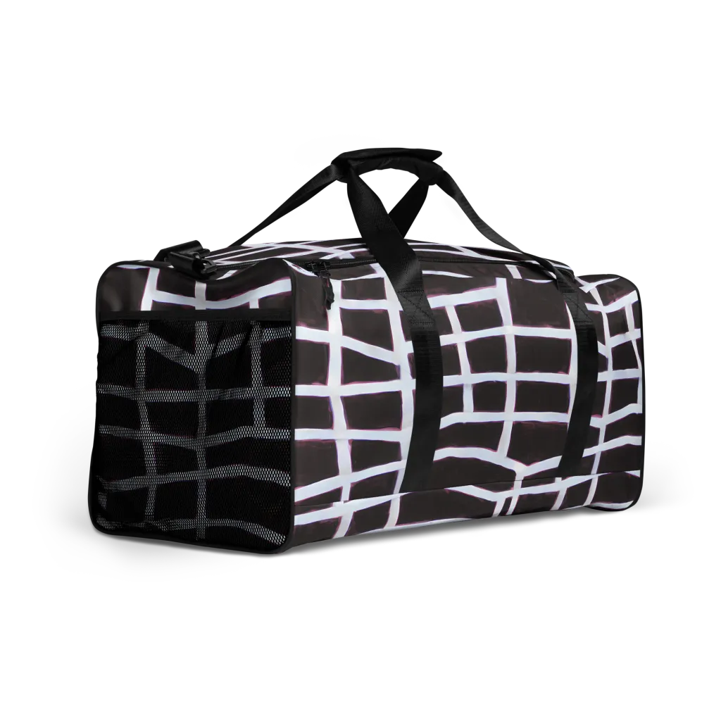 Velvet Grid on Duffle Bag — Right Front