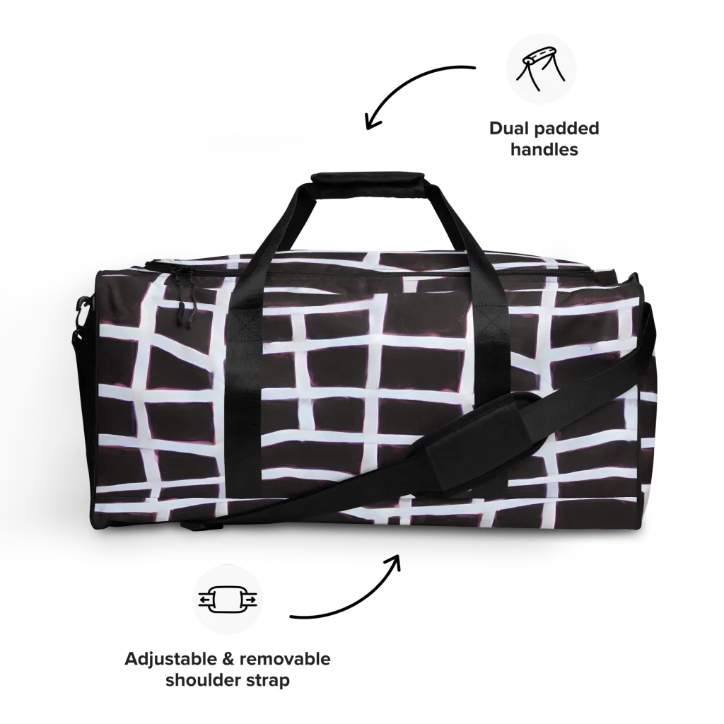 Velvet Grid on Duffle Bag — Front