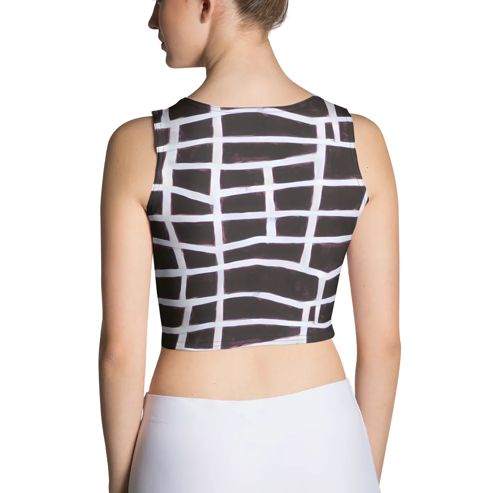 Velvet Grid on Crop Top — Back