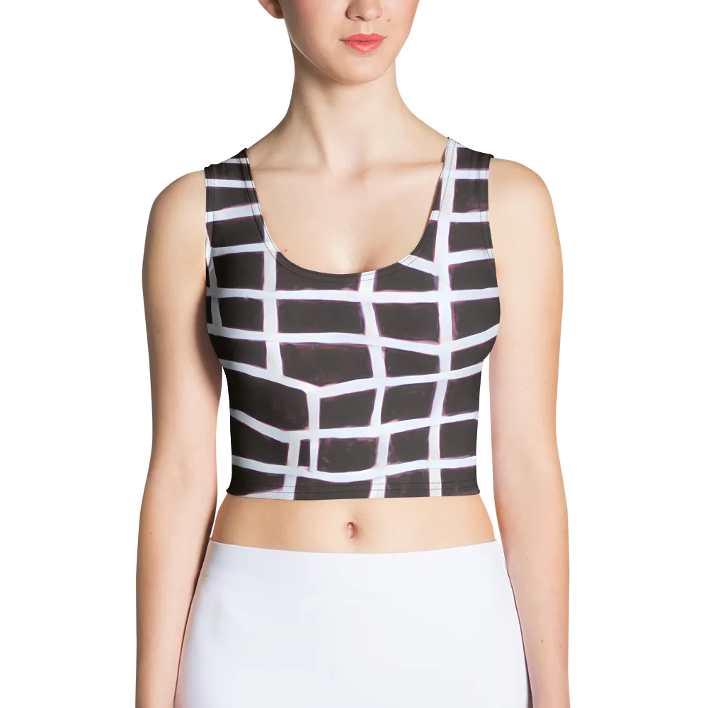 Velvet Grid on Crop Top — Front
