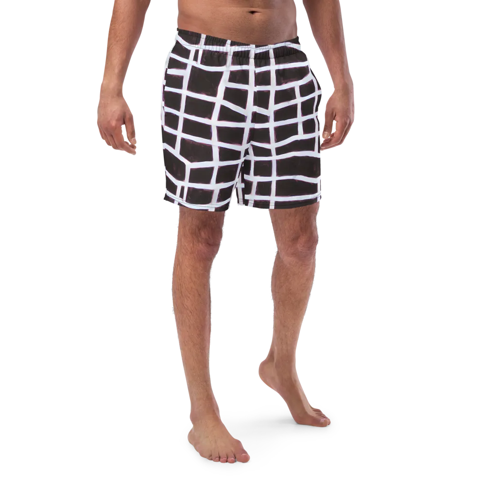 Velvet Grid on Swim Trunks — Front