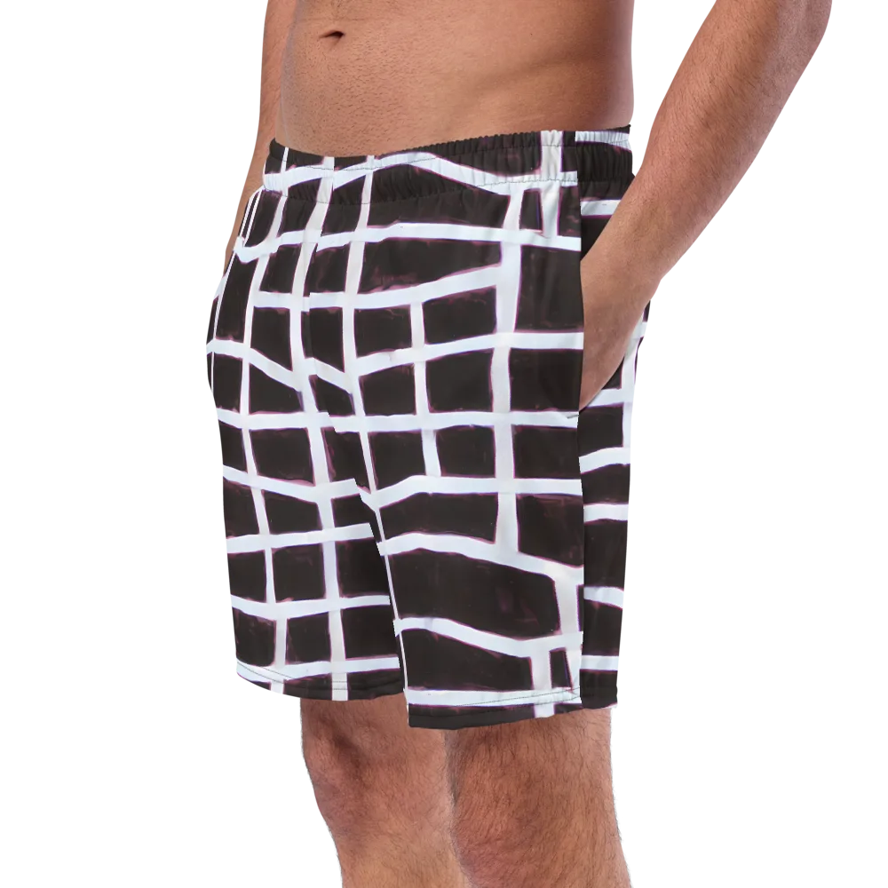 Velvet Grid on Swim Trunks — Left Front