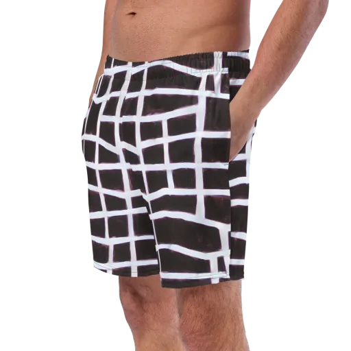 Velvet Grid on a Swim Trunks
