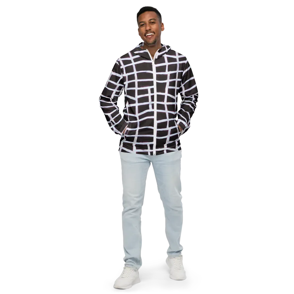 Velvet Grid on Men's Windbreaker — Front