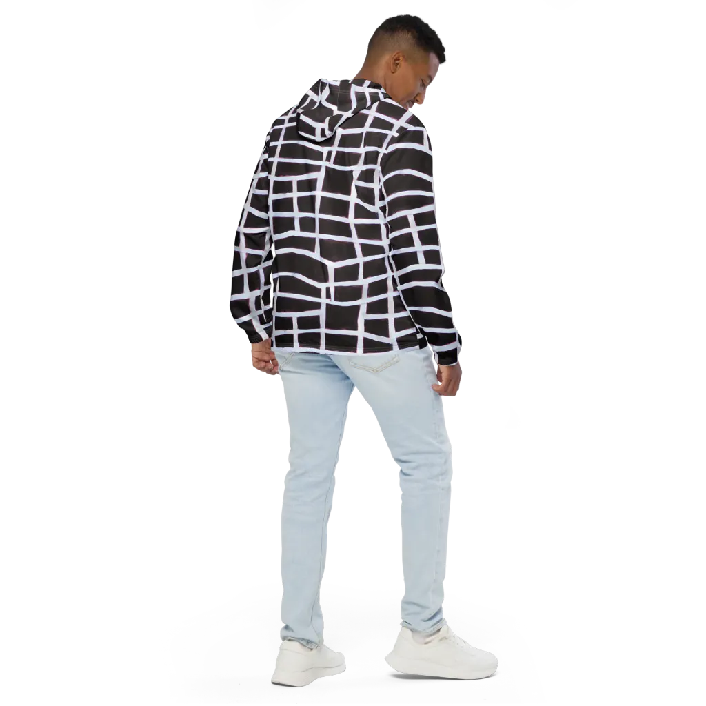 Velvet Grid on Men's Windbreaker — Back