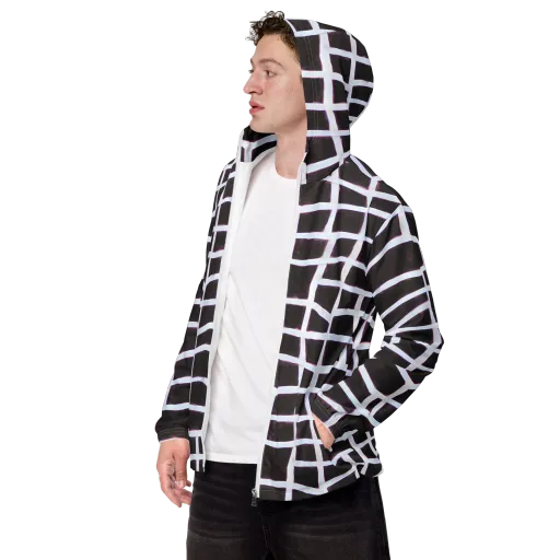 Velvet Grid on a Men's Windbreaker
