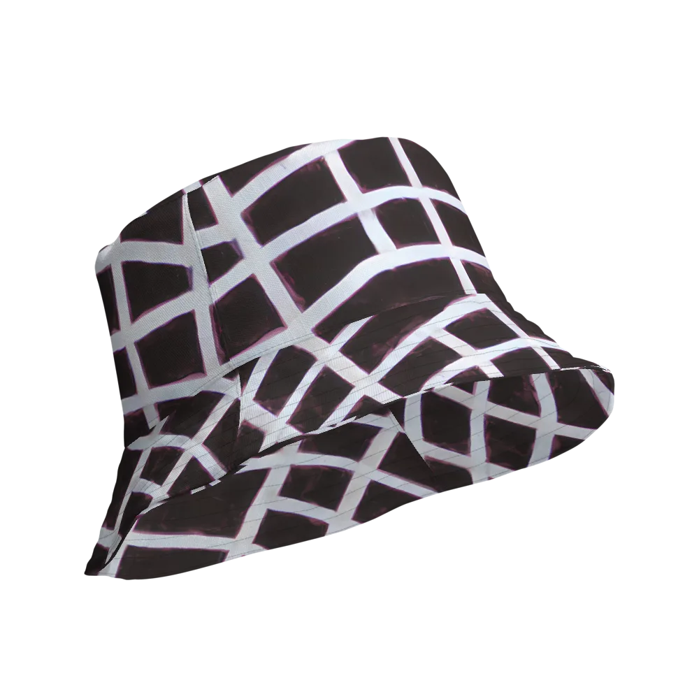 Velvet Grid on Reversible Bucket Hat — Product details Outside