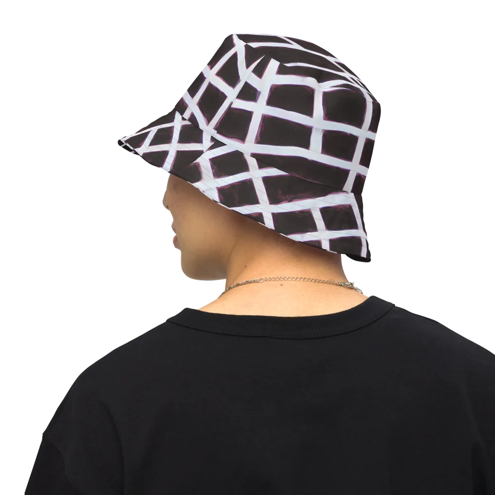 Velvet Grid on Reversible Bucket Hat — Back Inside