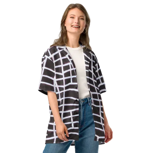 Velvet Grid on a Button Shirt