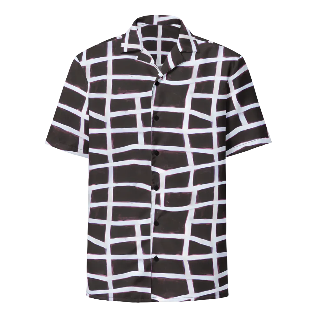Velvet Grid on Button Shirt — Front