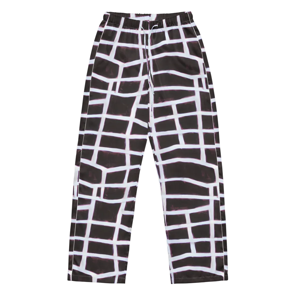 Velvet Grid on Women's Pajama Pants — Front