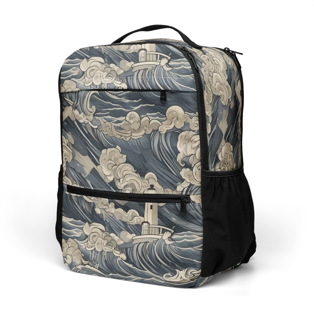 Beacon in the Swell on Utility Backpack — Left Front
