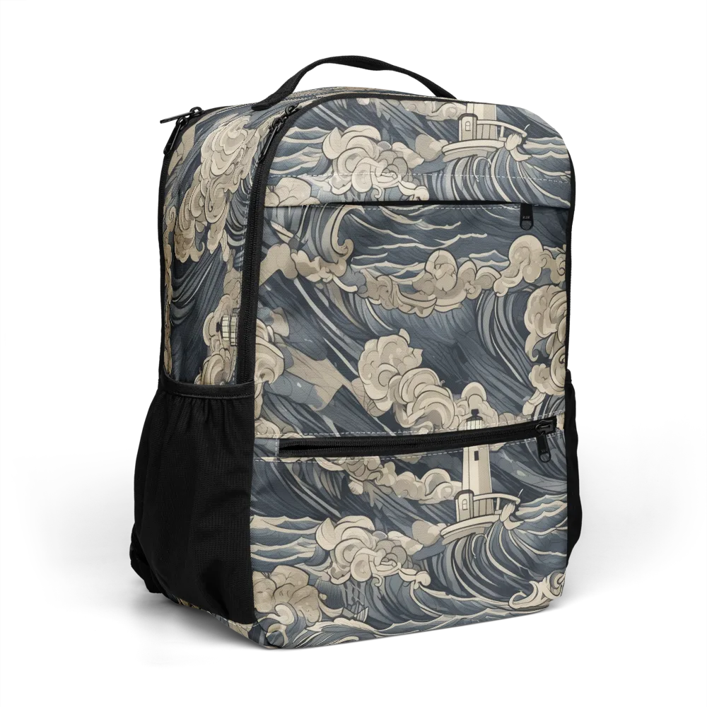 Beacon in the Swell on Utility Backpack — Right Front