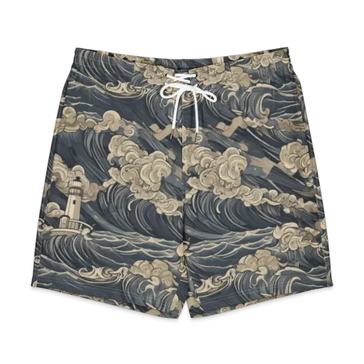 Beacon in the Swell on a Men's Board Shorts