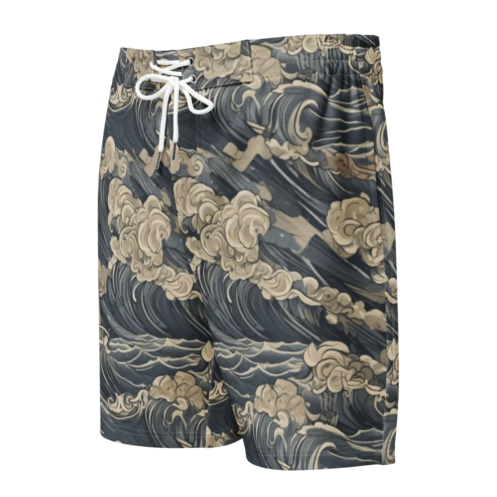 Beacon in the Swell on Men's Board Shorts — Front