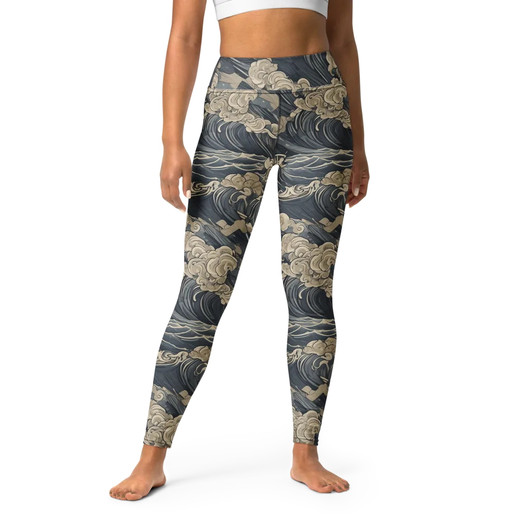 Beacon in the Swell on Yoga Leggings — Front