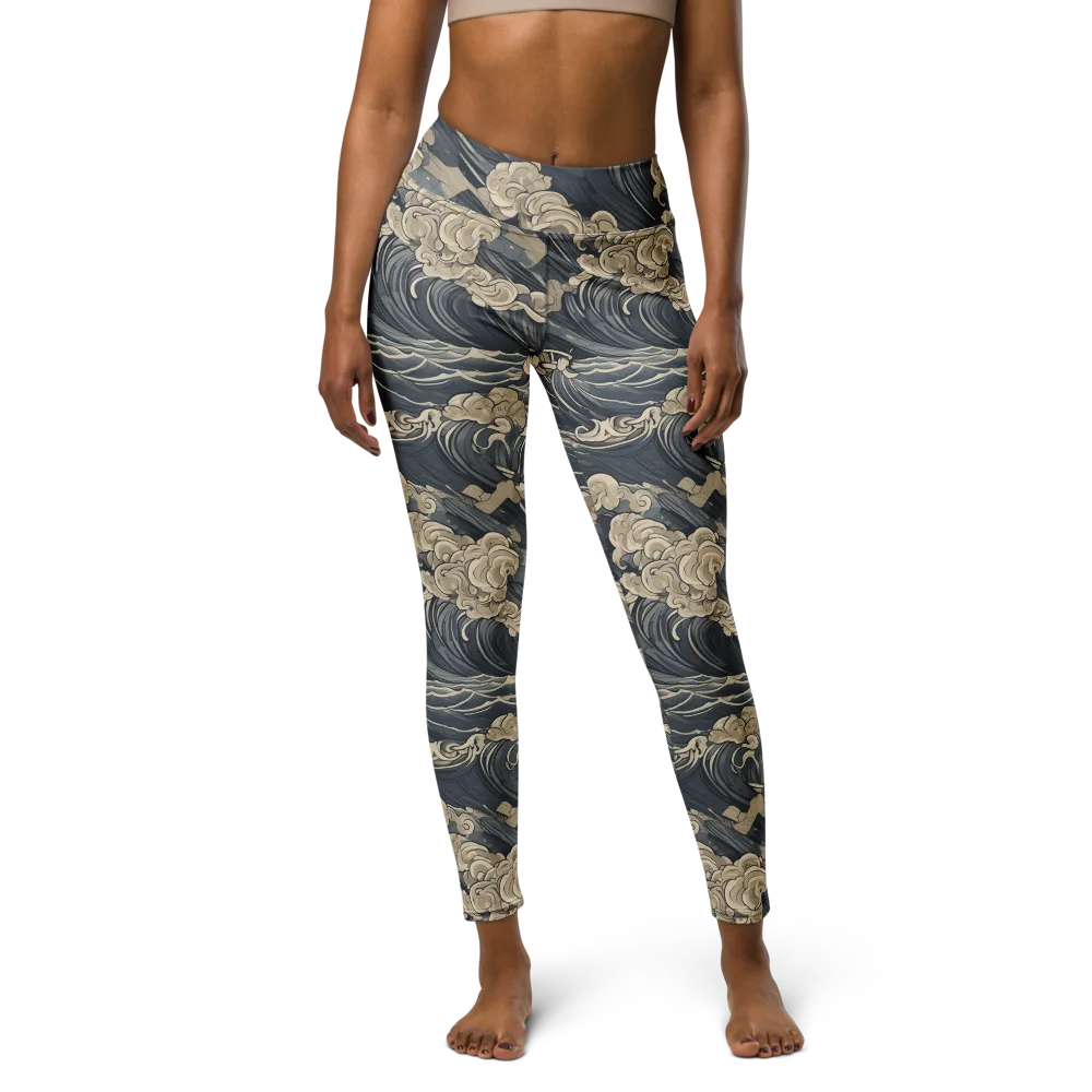 Beacon in the Swell on Yoga Leggings — Front