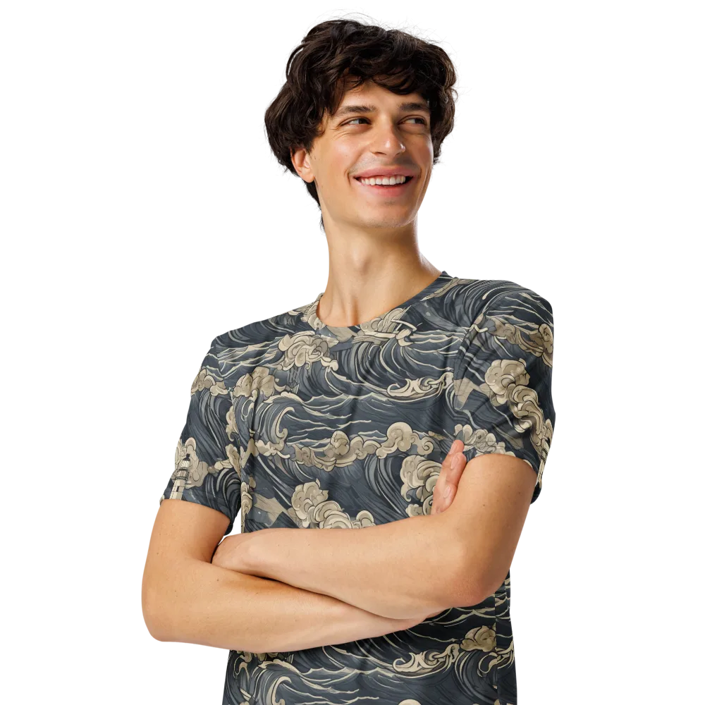 Beacon in the Swell on Men's Crew Neck T-Shirt — Left Front