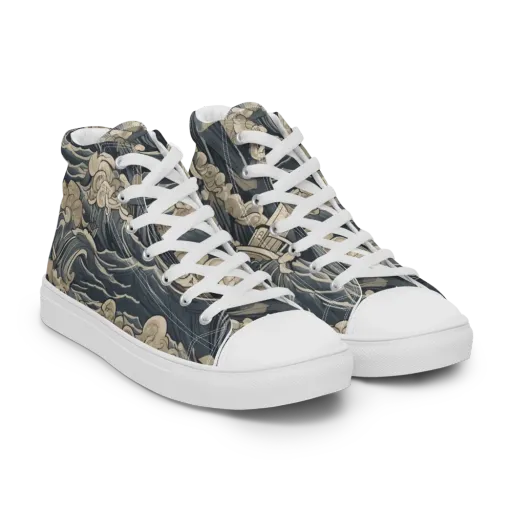 Beacon in the Swell on a Women's High Top Canvas Shoes