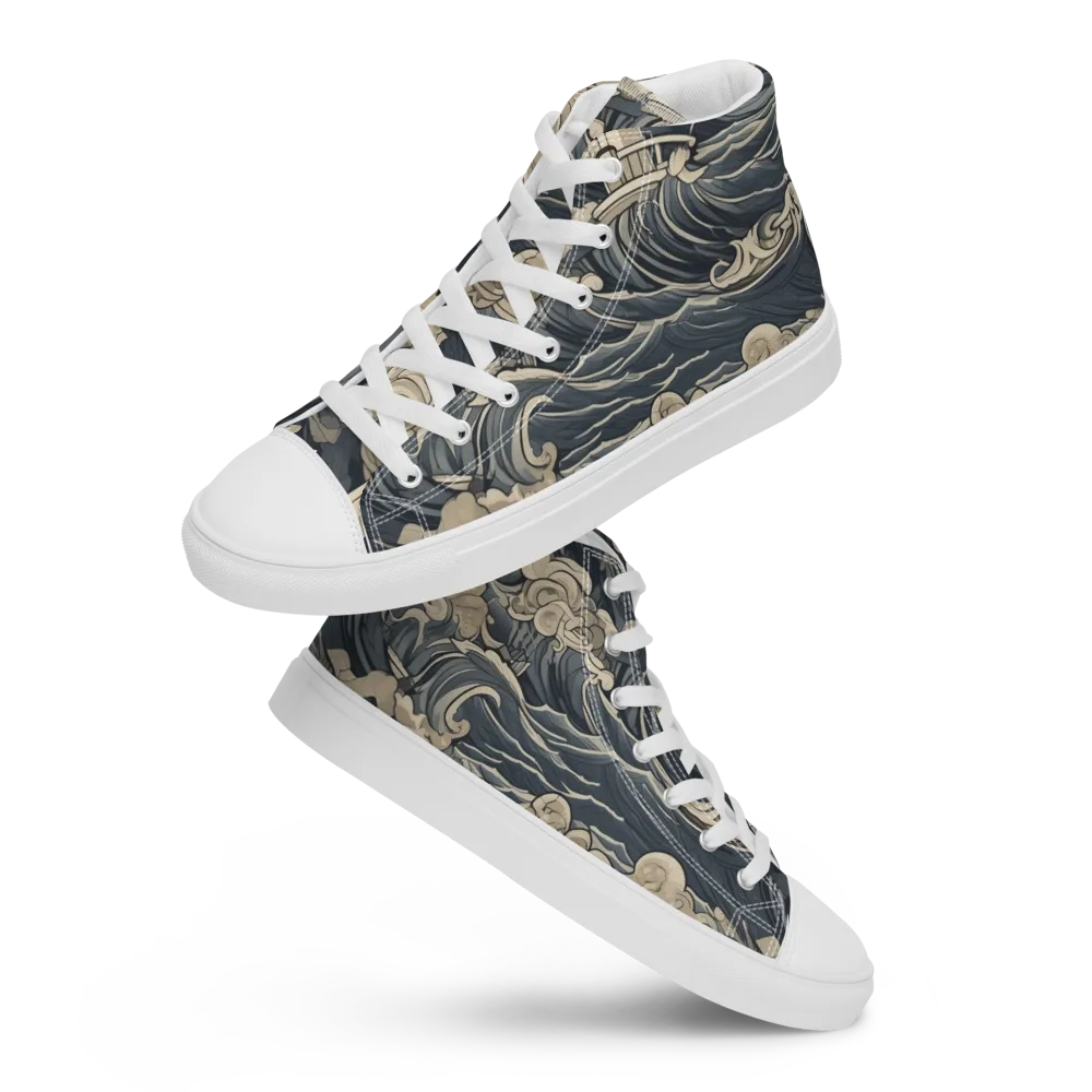 Beacon in the Swell on Women's High Top Canvas Shoes — Front