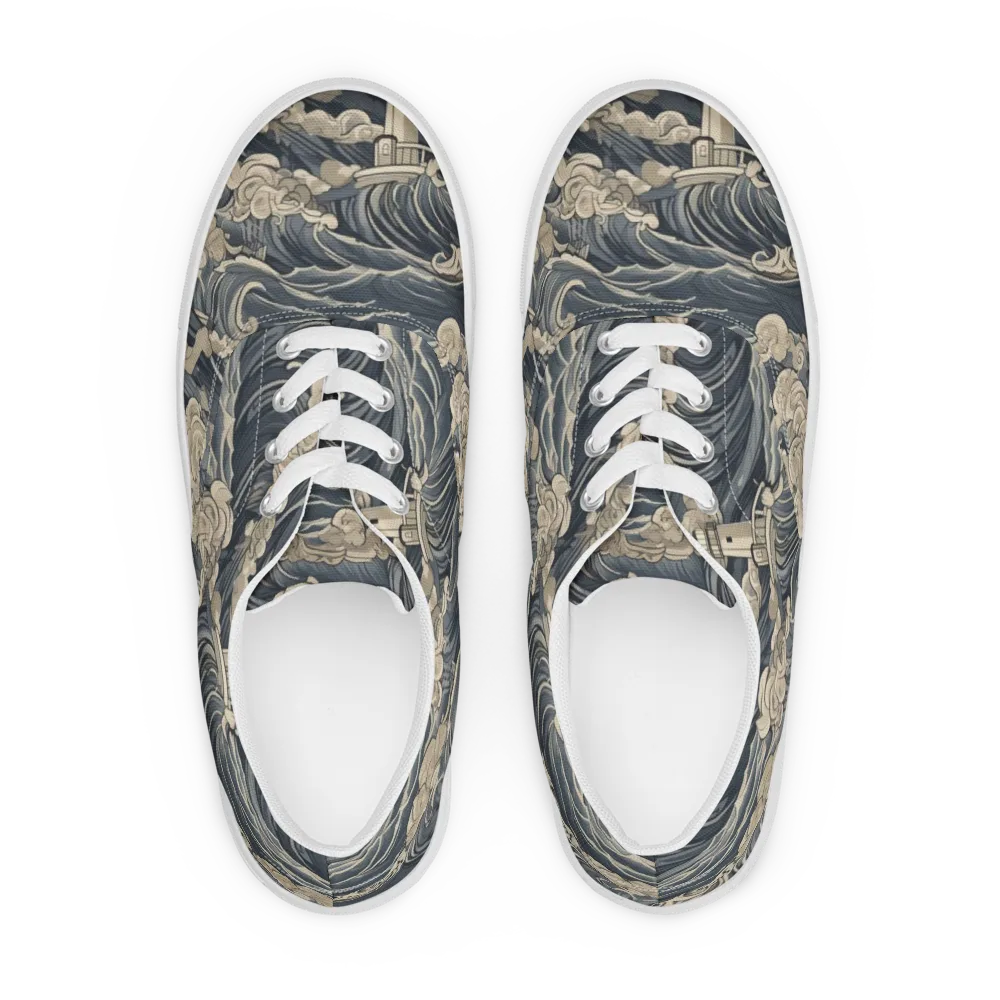 Beacon in the Swell on Men's Lace-Up Canvas Shoes — Front
