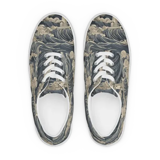 Beacon in the Swell on a Men's Lace-Up Canvas Shoes