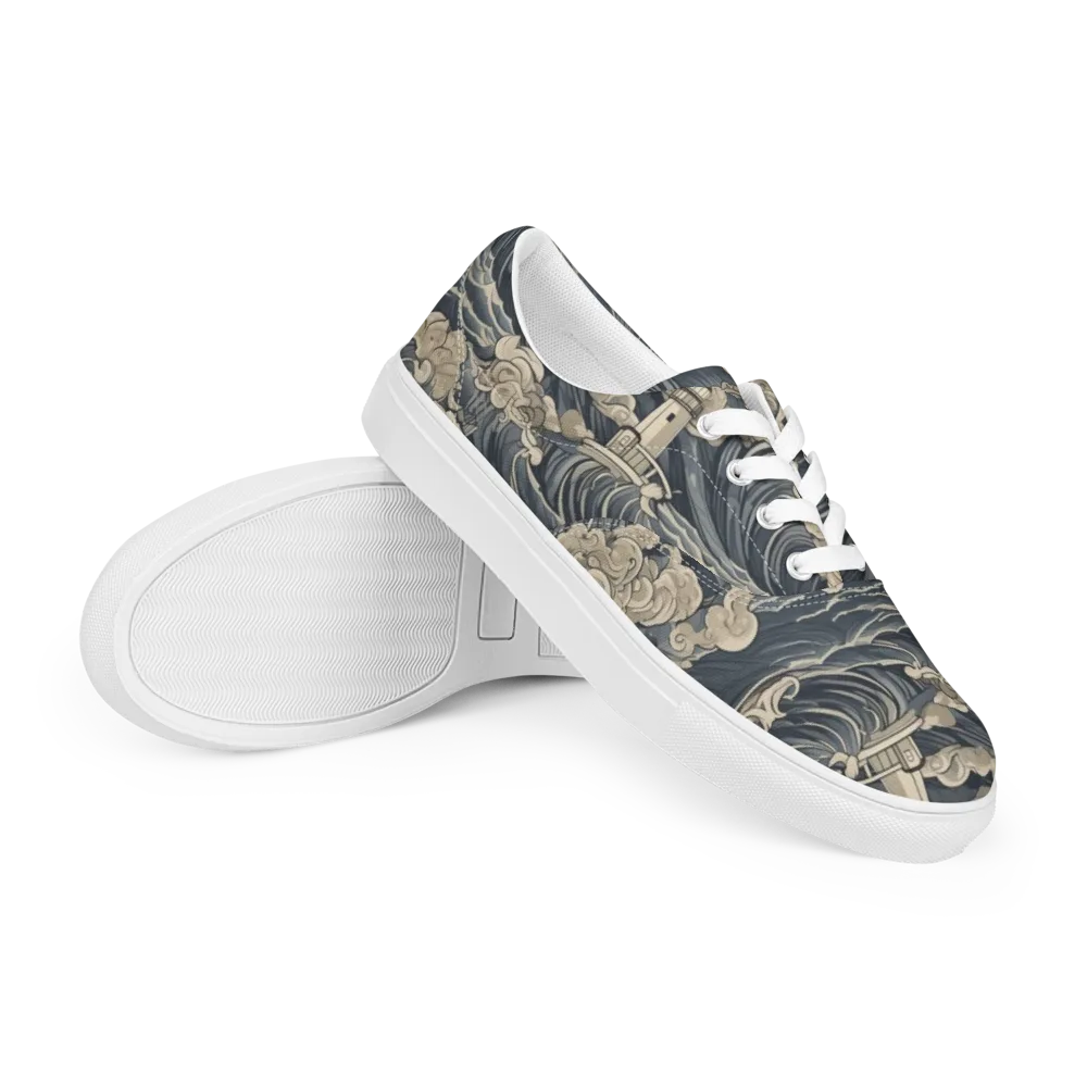 Beacon in the Swell on Men's Lace-Up Canvas Shoes — Right Front