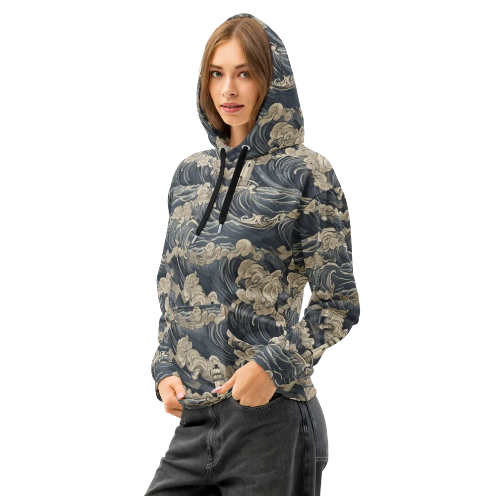 Beacon in the Swell on Cotton Hoodie — Left Front