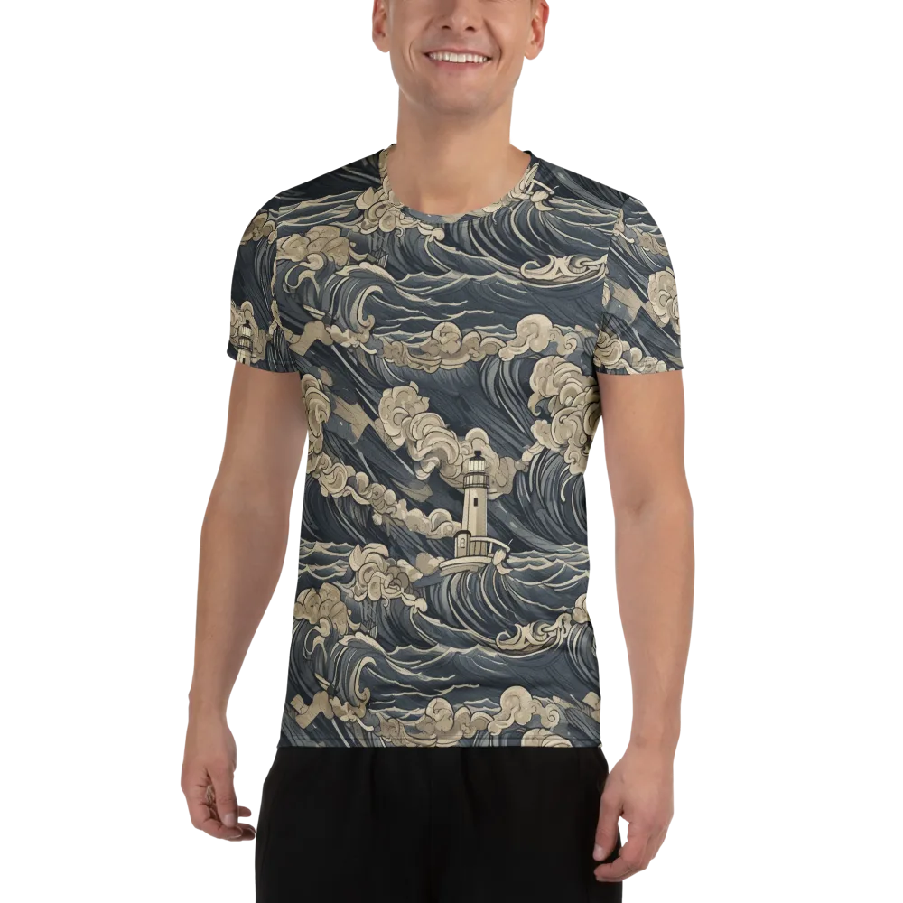 Beacon in the Swell on Men's Athletic T-Shirt — Front