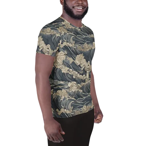 Beacon in the Swell on a Men's Athletic T-Shirt