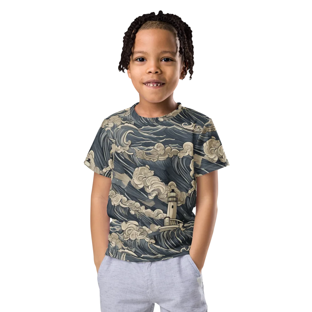 Beacon in the Swell on Kids Crew Neck T-Shirt — Front