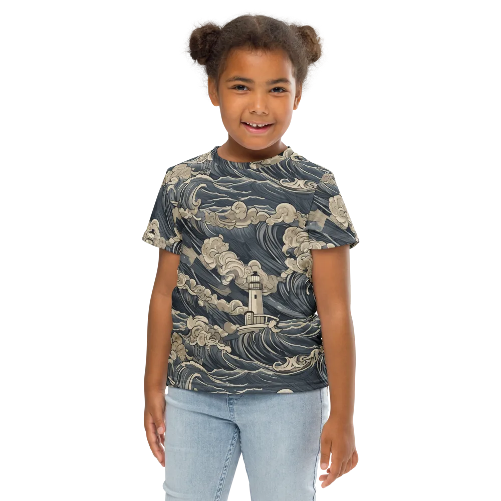 Beacon in the Swell on Kids Crew Neck T-Shirt — Front