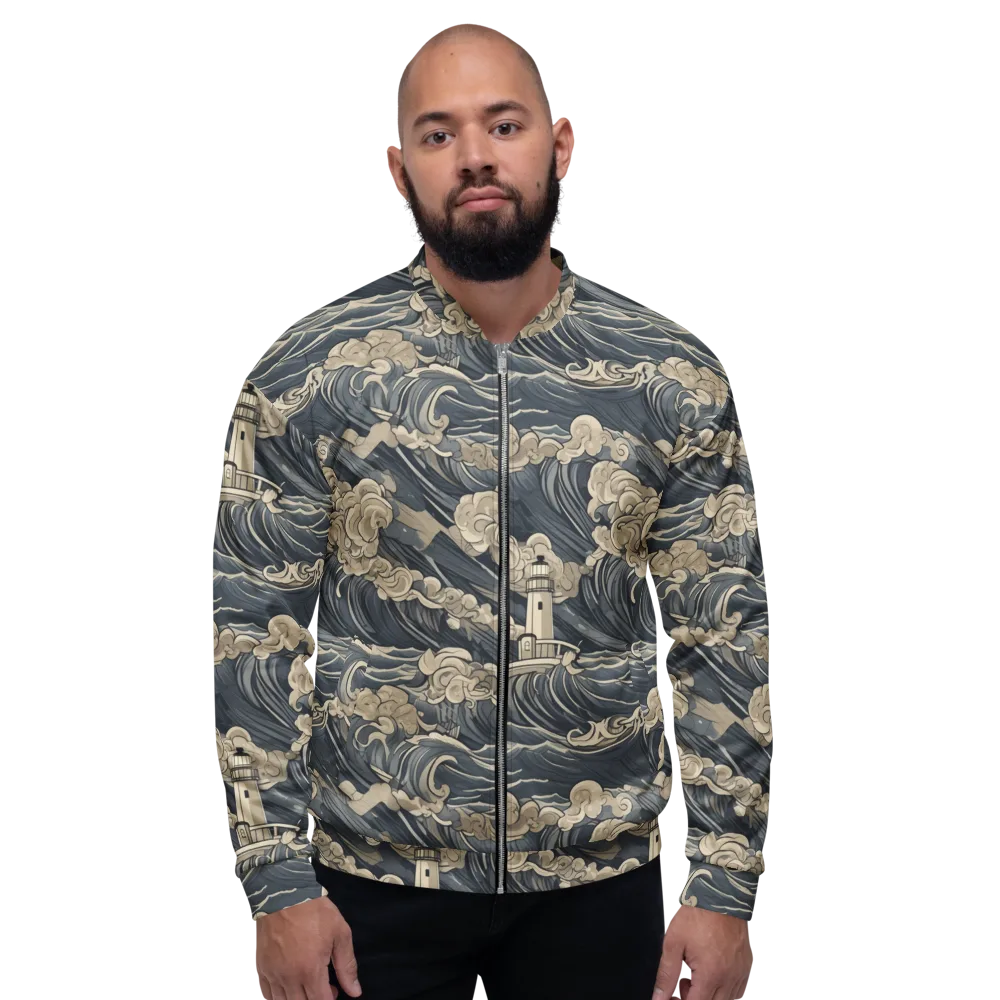 Beacon in the Swell on Bomber Jacket — Front