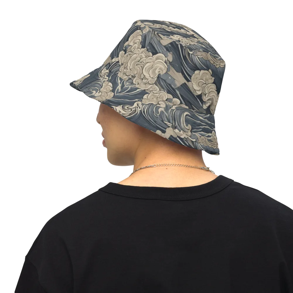 Beacon in the Swell on Reversible Bucket Hat — Back Inside