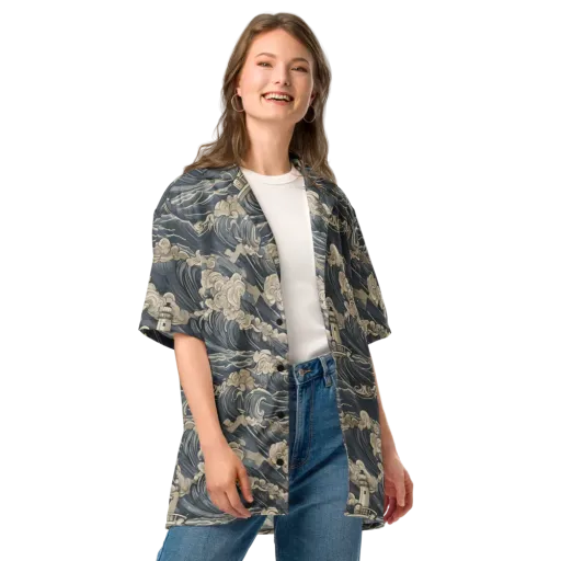 Beacon in the Swell on a Button Shirt