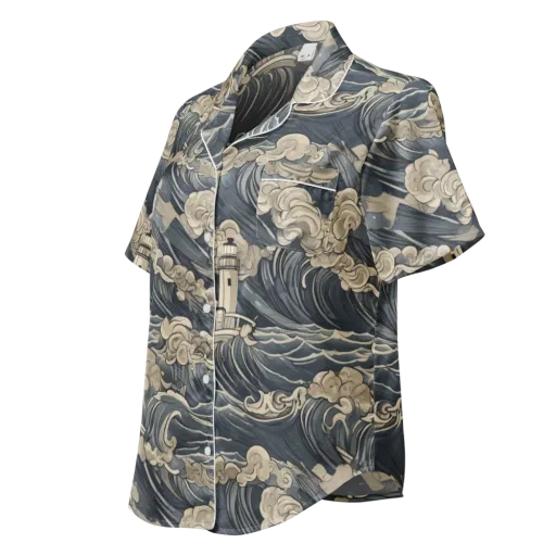 Beacon in the Swell on a Women's Short Sleeve Pajama Top