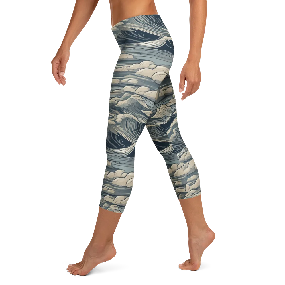 Stormwatch Lighthouse on Capri Leggings — Left