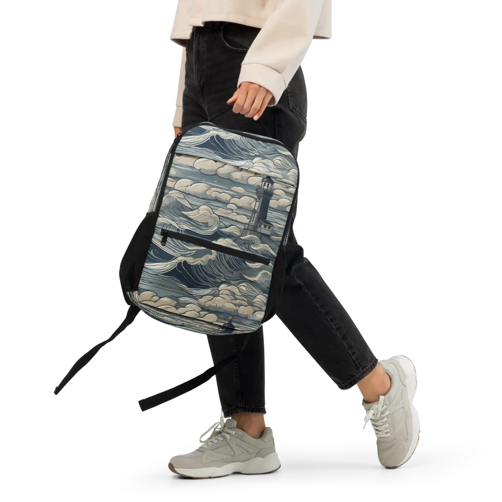 Stormwatch Lighthouse on Utility Backpack — Front