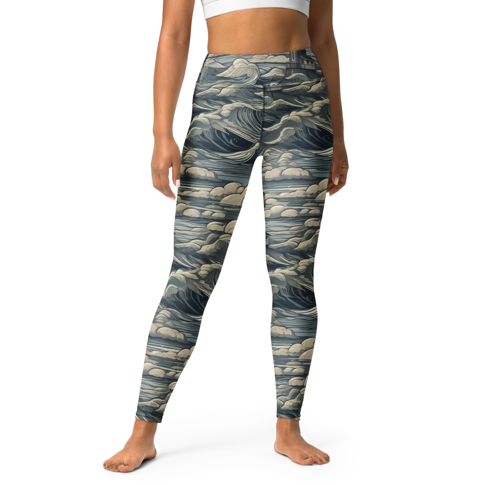 Stormwatch Lighthouse on Yoga Leggings — Front
