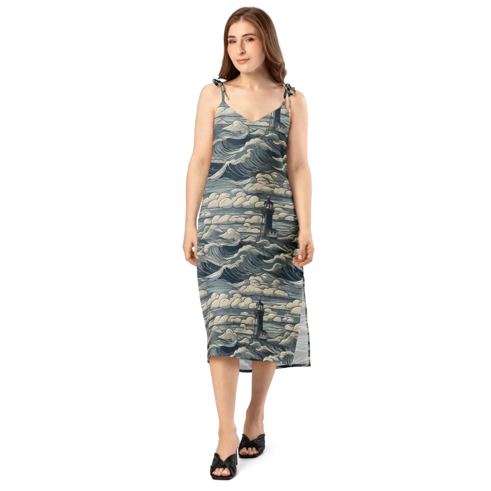Stormwatch Lighthouse on Slip Dress — Front