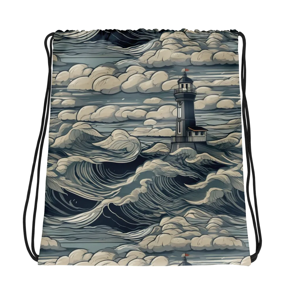 Stormwatch Lighthouse on Drawstring Bag — Photo