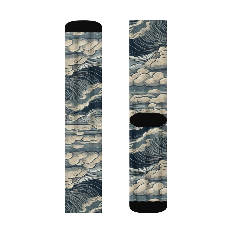 Stormwatch Lighthouse on Socks — Left Sock